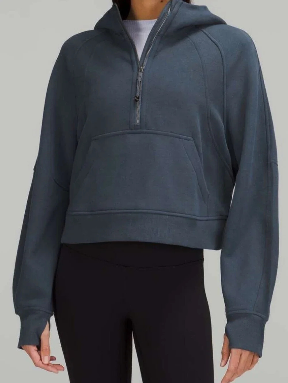 lululemon athletica Black Half-Zip Funnel Neck Pullover Sweater